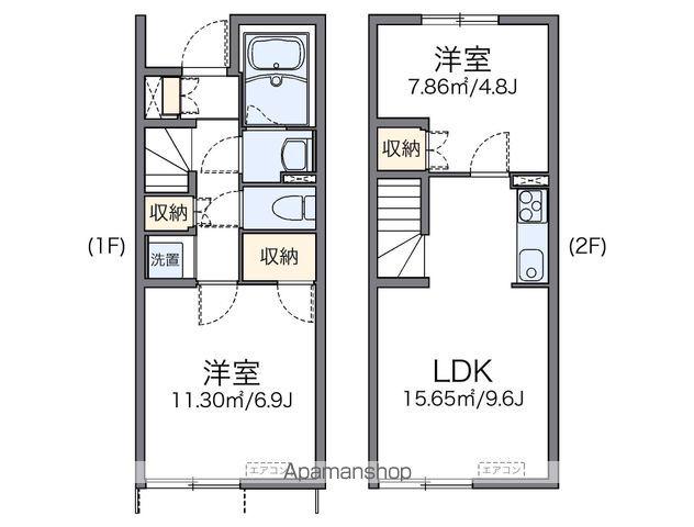 レオネクスト富士見が丘(2LDK/1階)の間取り写真