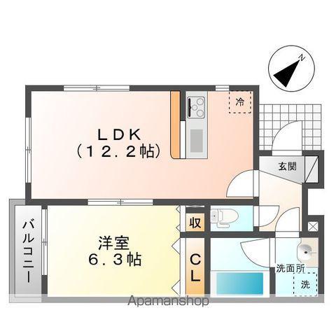 サンライズつくば1番館(1LDK/1階)の間取り写真