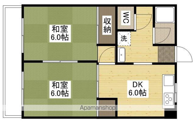 第一昭八コーポラス(2DK/3階)の間取り写真