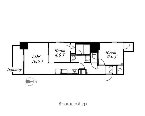 プレサンスTHE久屋大通レジェンド(1LDK/4階)の間取り写真