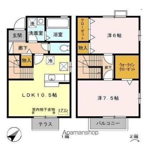 レセンテ八潮A/B/C/D/E(2LDK/1階)の間取り写真