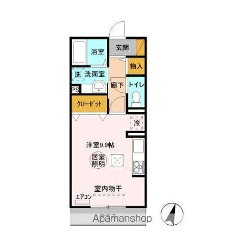 ルミウス A(ワンルーム/1階)の間取り写真