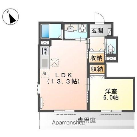 アリビオ(1LDK/1階)の間取り写真