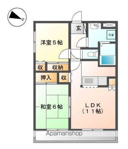 キヨパレス(2LDK/2階)の間取り写真