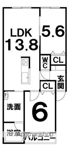 STELLA(2LDK/1階)の間取り写真