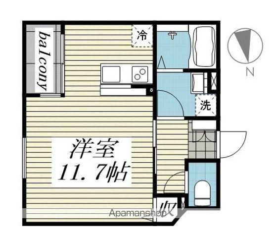 FSモダンテラス(ワンルーム/1階)の間取り写真