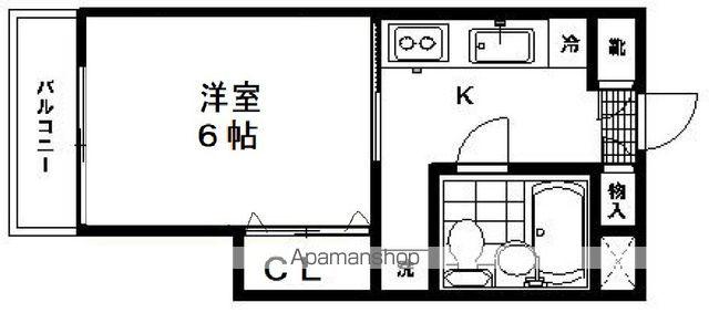 第五白鳥ビル(1K/2階)の間取り写真