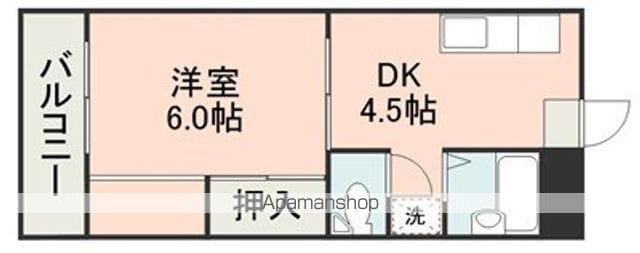 ワタナベビル(1DK/3階)の間取り写真
