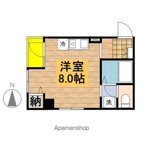 フラッツ・シゲ(ワンルーム/3階)の間取り写真