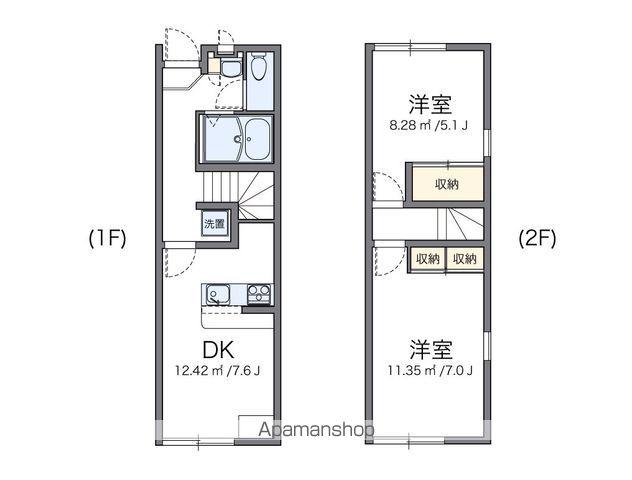 レオパレスBEEREN(2DK/1階)の間取り写真