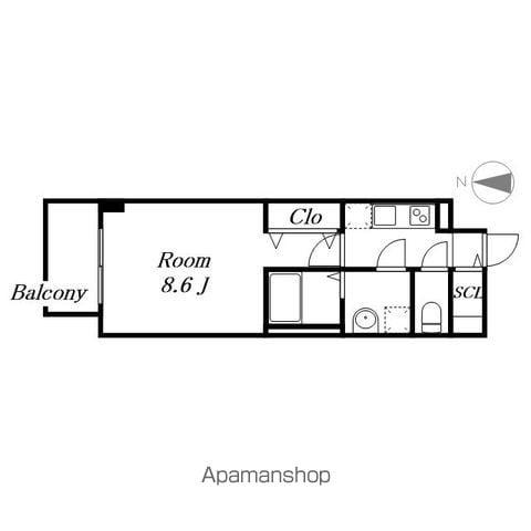 ファステート名古屋駅前アルティス(1K/5階)の間取り写真
