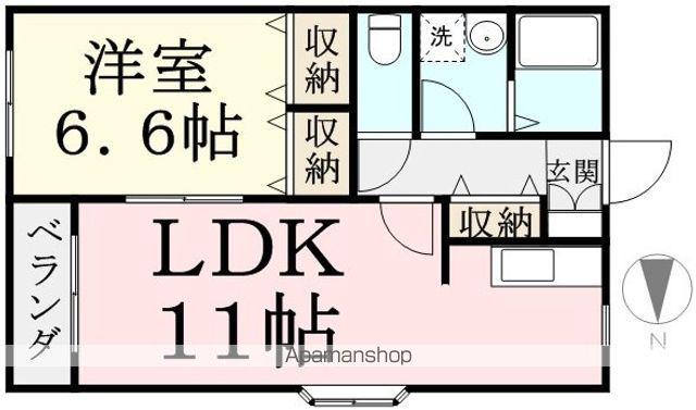 エピソード(1LDK/1階)の間取り写真