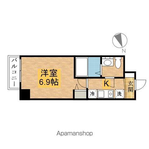 プレミール八王子(1K/2階)の間取り写真