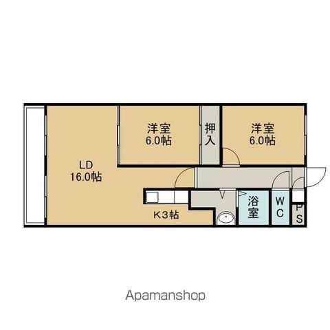 エルドラード千歳(2LDK/5階)の間取り写真