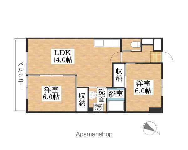 STビル(2LDK/3階)の間取り写真