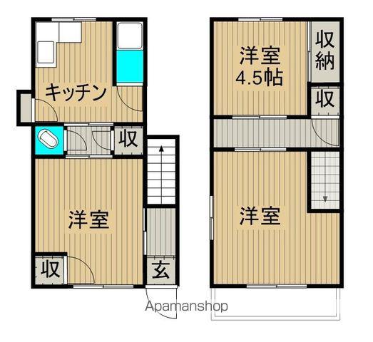 東久保アパート(3K)の間取り写真