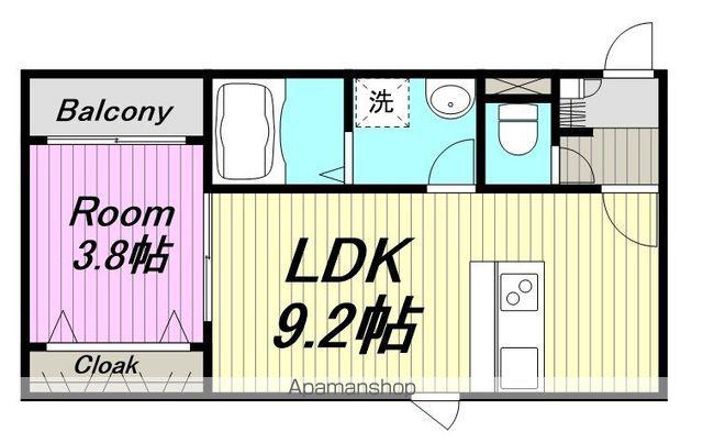 LECOCON春日井Ⅲ(1LDK/1階)の間取り写真