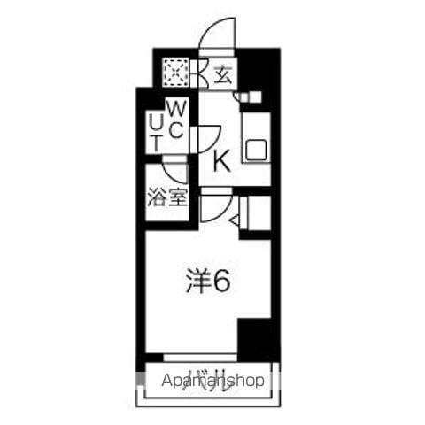 スパシエロッサ横浜吉野町(1K/5階)の間取り写真