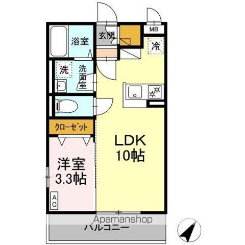 BIZ STAY 弘前(1LDK/2階)の間取り写真