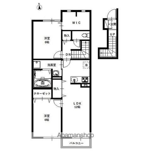 リーブル中野橋Ⅱ(2LDK/2階)の間取り写真