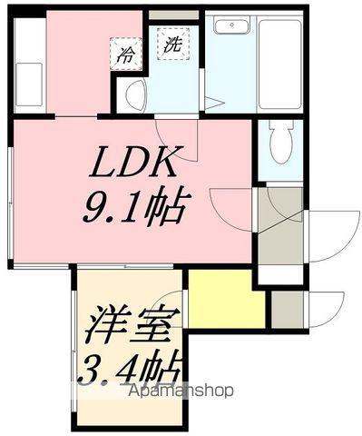 アマン小樽(1LDK/4階)の間取り写真