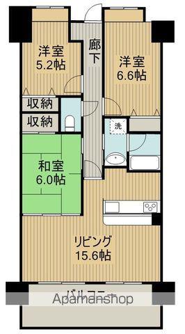 ロイヤルガーデン宇多津駅前(3LDK/2階)の間取り写真