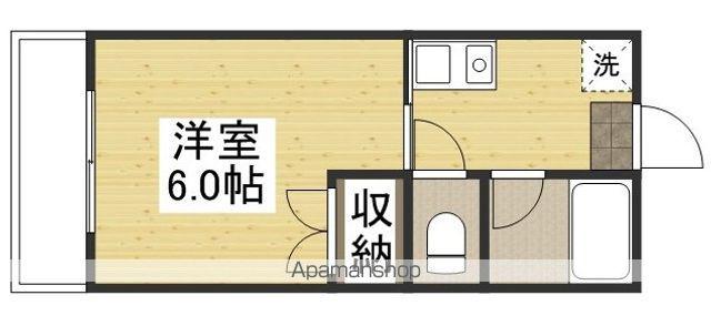 あるふぁ南方Ⅰ(1K/2階)の間取り写真