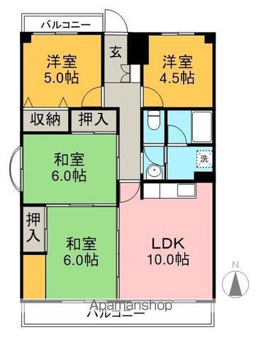 シャルム葛島(4LDK/7階)の間取り写真
