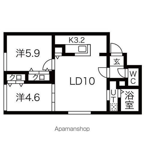 ブランシャールSAPPORO STATION ウエスト(2LDK/5階)の間取り写真