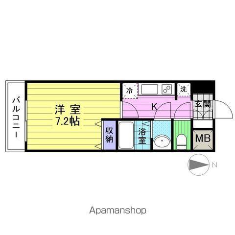 サンヴァーリオ新田駅前Ⅶ(1K/8階)の間取り写真