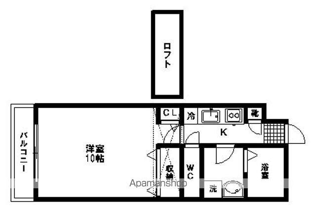アルハンブラ(1K/2階)の間取り写真