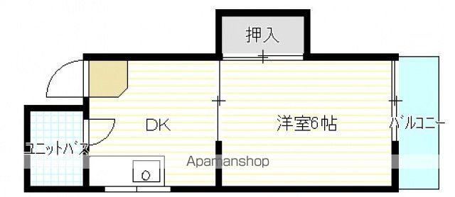 河原町ハイツ(1DK/5階)の間取り写真