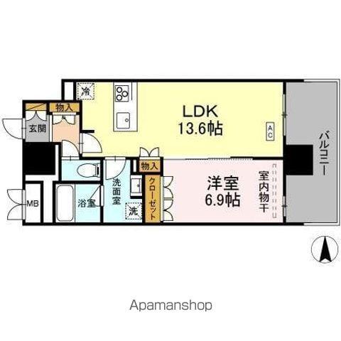 THE REJUVEPORT KISARAZU(1LDK/7階)の間取り写真