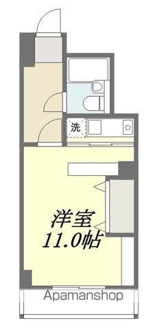 ロータリー本町(ワンルーム/2階)の間取り写真
