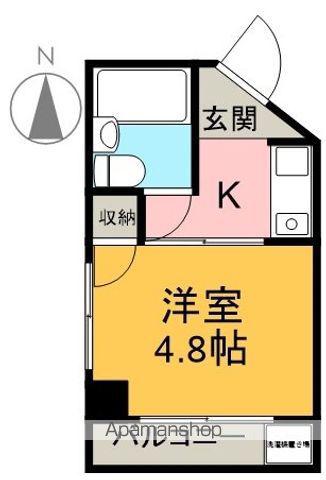 ピーコックマンション(1K/3階)の間取り写真