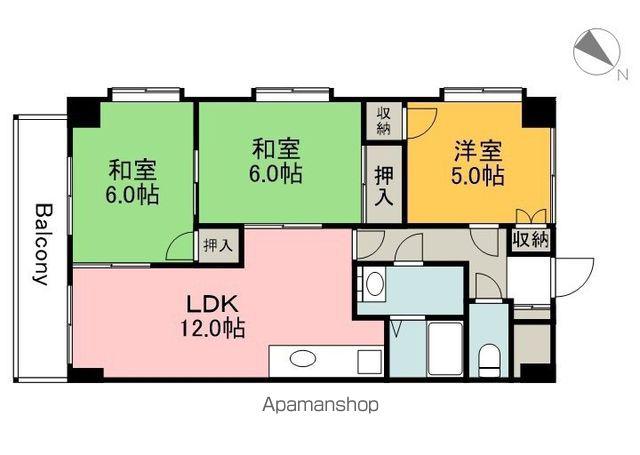 ビラバロンⅠ(3LDK/1階)の間取り写真