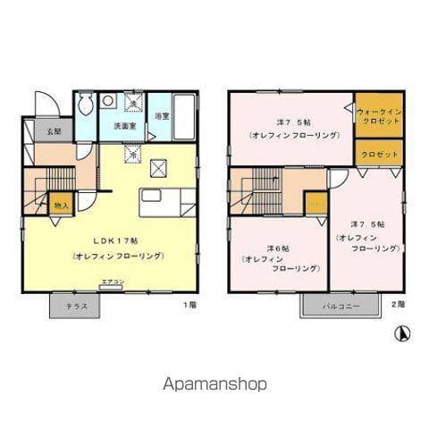 北陸新幹線 長野駅(ＪＲ・しなの) 徒歩45分 2階建 築22年(3LDK)の間取り写真