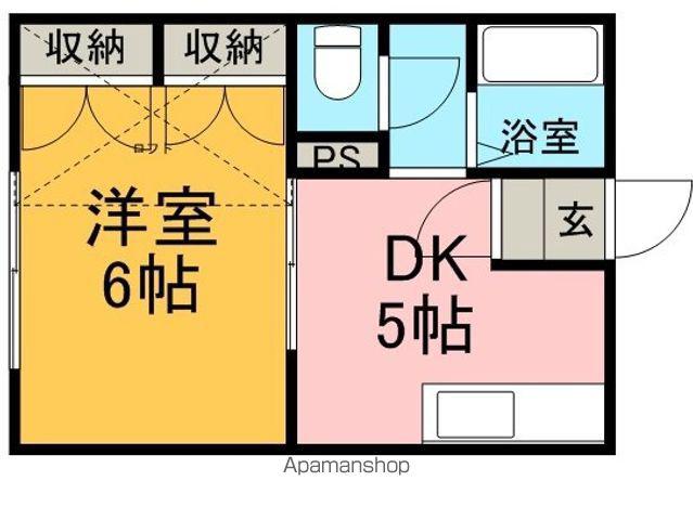 ノースファインN21(1K/2階)の間取り写真