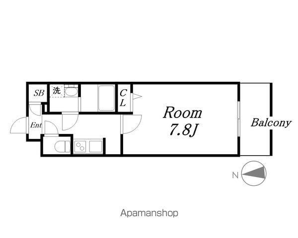 S-RESIDENCE尾頭橋BEAUTE(1K/8階)の間取り写真