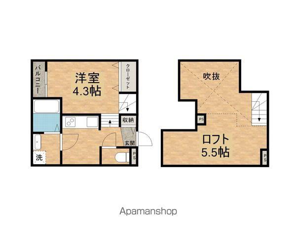 YSスクエア三里町(1K/1階)の間取り写真