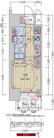 プレサンスTHE大須観音(1K/6階)の間取り写真