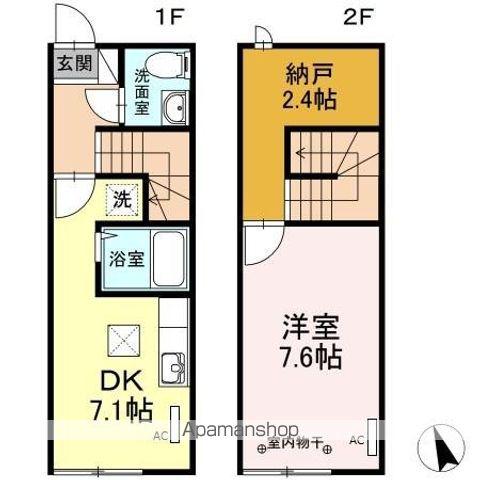 リースランド舘前公園　Ａ(1DK)の間取り写真
