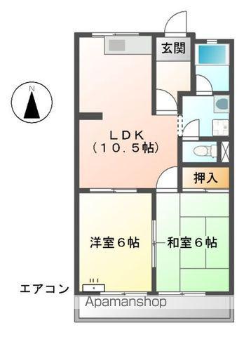 メゾンエクセルⅡ(2LDK/1階)の間取り写真