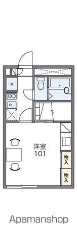 レオパレスななかまど(1K/1階)の間取り写真