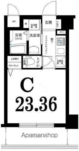 グリフィン武蔵小杉(1K/4階)の間取り写真