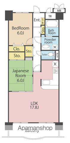 サントノーレ小松島(2LDK/8階)の間取り写真