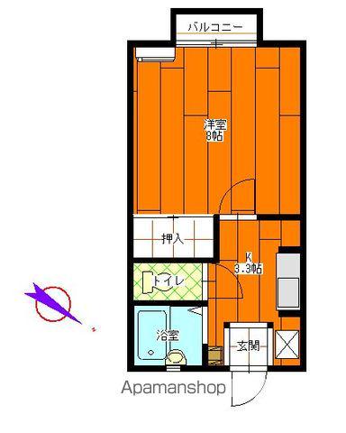 コートM(1K/2階)の間取り写真