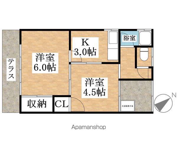 名鉄犬山線 江南駅(愛知) 徒歩16分 1階建 築57年(2K)の間取り写真