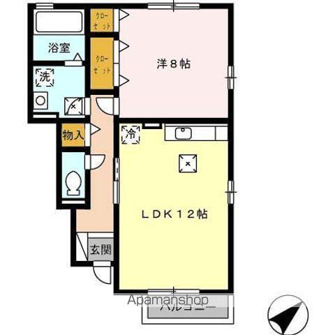 セジュール清瀬B棟(1LDK/1階)の間取り写真