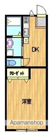 コーポまつかわ(1DK/2階)の間取り写真